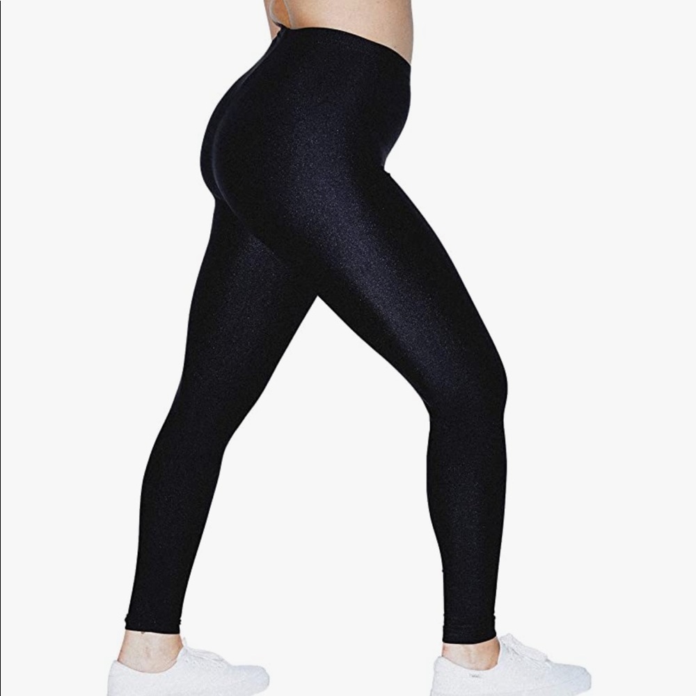 NWOT American Apparel Black Nylon Tricot Leggings